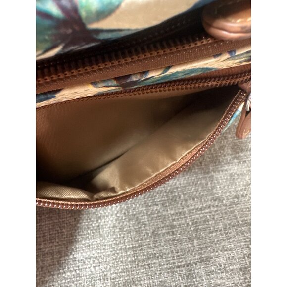 Multi Sac Floral Crossbody Bag With Adjustable Strap & Zippered Pockets Boho - Picture 4 of 11